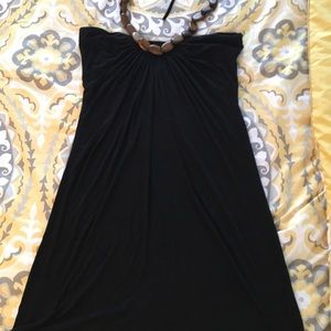 Halter dress with fun neckline